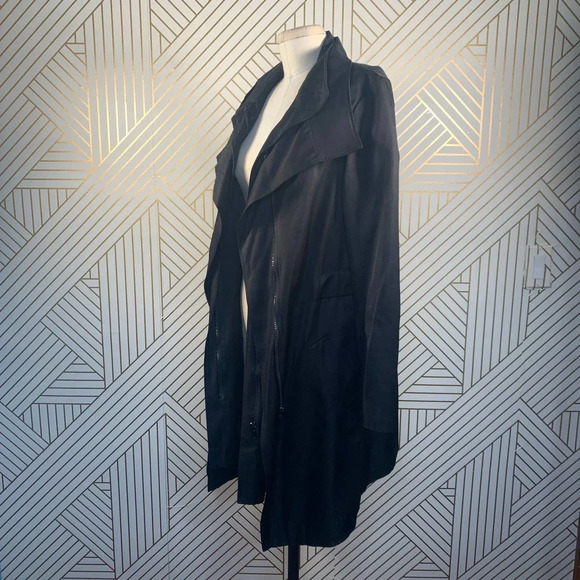 Reiss Arlington Black Trench Coat Jacket - Picture 5 of 12